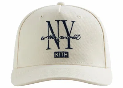 Pre-owned Kith Men's  Gwynn Pinch Crown Snapback Hat In Sandrift