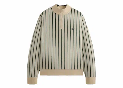 Pre-owned Kith Men's  Harmon Quarter Zip Mock Neck In Sandrift