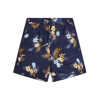 Pre-owned Kith Men's  Hawaiian Print Active Silk Shorts In Nocturnal