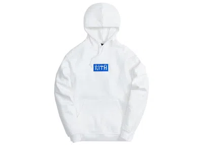 Pre-owned Kith Men's  Hebrew Script Hoodie In White