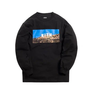 Pre-owned Kith Men's  Hollywood Long Sleeve Tee Shirt In Black