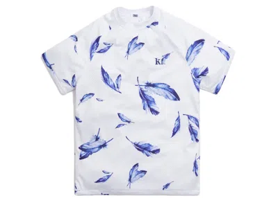 Pre-owned Kith Men's  Howard Feather Print Mesh Tee Shirt In White