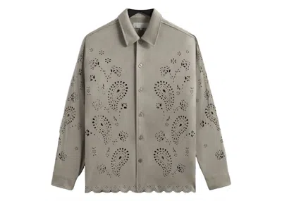 Pre-owned Kith Men's  Isaac Microsuede Long Sleeve Buttondown In Region