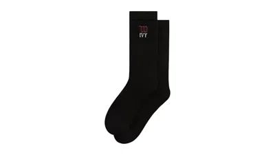 Pre-owned Kith Men's  Ivy Wilson Performance Crew Socks In Black