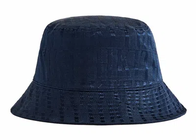 Pre-owned Kith Men's  Jacquard Faille Dawson Bucket Hat In Nocturnal In Black