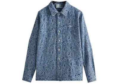 Pre-owned Kith Men's  Japanese Paisley Caldwell Shirt In Indigo