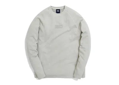 Pre-owned Kith Men's  Johnson Crystal Wash Baby Terry Long Sleeve Tee Shirt In Oyster Mushroom In Gray
