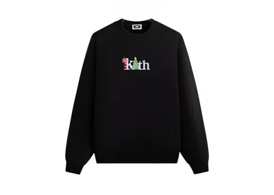 Pre-owned Kith Men's  Mas Comic Santa Nelson Crewneck Sweatshirt In Black
