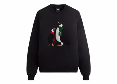Pre-owned Kith Men's  Mas Penguin Nelson Crewneck Sweatshirt In Black