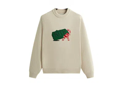 Pre-owned Kith Men's  Mas Santa Crewneck Sweatshirt Sweater In Sandy Heather