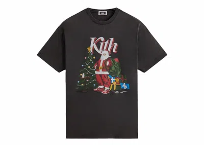 Pre-owned Kith Men's  Mas Santa Vintage Tee Shirt In Black