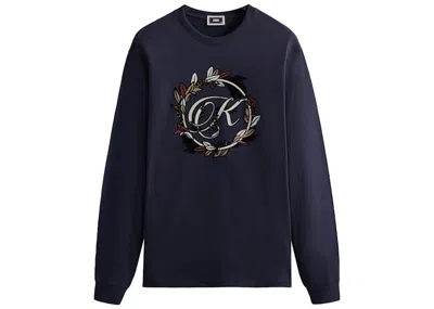 Pre-owned Kith Men's  Mas Wreath Long Sleeve Tee Shirt In Nocturnal