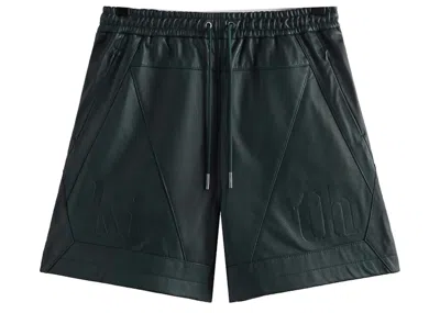 Pre-owned Kith Men's  Leather Turbo Short In Stadium