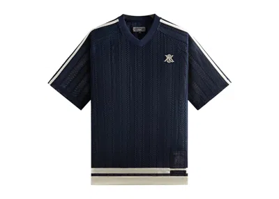 Pre-owned Kith Men's  Leon Short Sleeve Lace Combo Jersey In Nocturnal