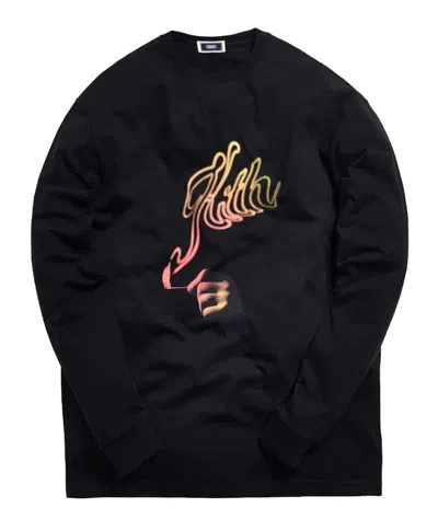 Pre-owned Kith Men's  Light The Way Long Sleeve Tee Shirt In Black