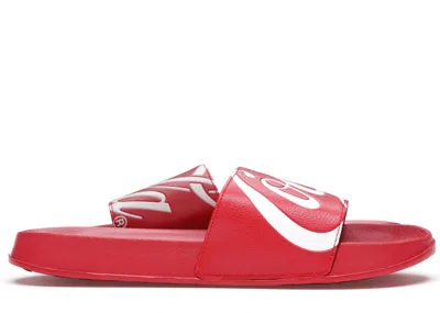 Pre-owned Kith Men's  Logo Slides Coca Cola Sneakers In Red/white In Multi