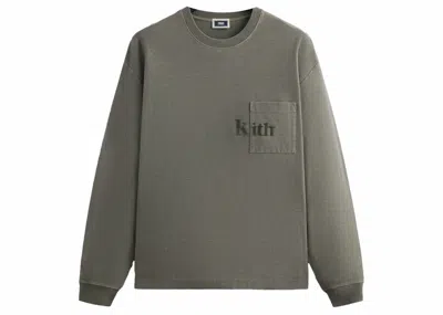 Pre-owned Kith Men's  Long Sleeve Quinn Tee Shirt In Haze