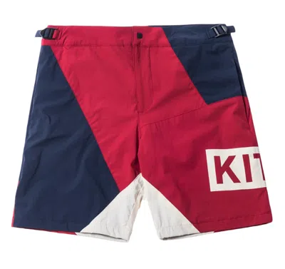 Pre-owned Kith Men's  Madison Short In Navy Blue/red/off White In Multi