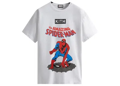 Pre-owned Kith Men's  Marvel Spiderman Allies Vintage Tee Shirt In White
