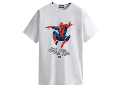 Pre-owned Kith Men's  Marvel Spiderman Amazing Spiderman Tee Shirt In White