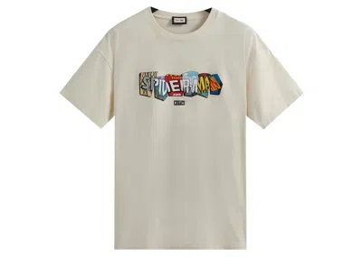 Pre-owned Kith Men's  Marvel Spiderman Comic Covers Tee Shirt In Sandrift