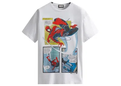 Pre-owned Kith Men's  Marvel Spiderman New York City Vintage Tee Shirt In White