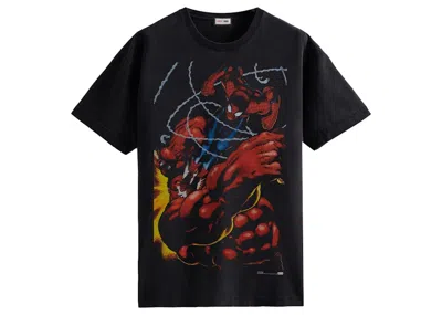 Pre-owned Kith Men's  Marvel Spiderman Red Hulk Vintage Tee Shirt In Black
