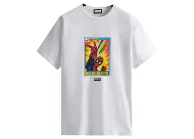 Pre-owned Kith Men's  Marvel Spiderman Webshooter Vintage Tee Shirt In White