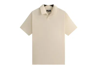 Pre-owned Kith Men's  Micro Waffle Drew Polo Shirt In Sandrift