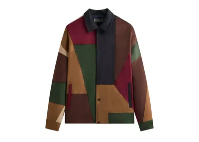 Pre-owned Kith Men's  Microsuede Patchwork Pirlo Jacket In Nocturnal In Black