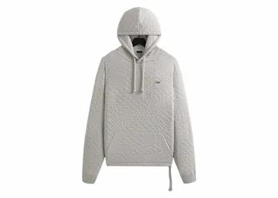 Pre-owned Kith Men's  Mixed Stitch Interlock Williams Iii Hoodie In Light Heather Grey