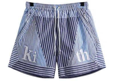 Pre-owned Kith Men's  Mixed Striped Poplin Turbo Short In Current