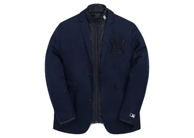 Pre-owned Kith Men's  Mlb For New York Yankees Beaumont Combo Blazer In Nocturnal In Black