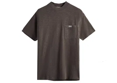 Pre-owned Kith Men's  Mock Neck Jfk Pocket Tee Shirt (ss22) In Overcast