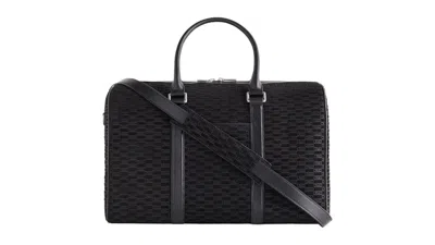 Pre-owned Kith Men's  Monogram Suede Traveler K40 Bag In Black