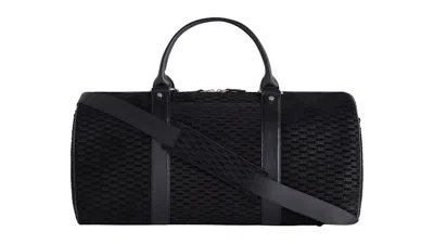 Pre-owned Kith Men's  Monogram Suede Traveler K55 Bag In Black