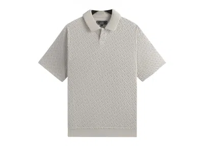Pre-owned Kith Men's  Monogram Terry Leo Polo Shirt In Concrete