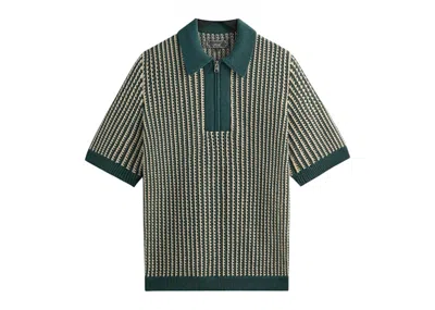 Pre-owned Kith Men's  Nash Knit Polo Shirt In Sandrift