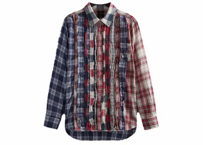 Pre-owned Kith Men's  Needles Ribbon Cuts Flannel Shirt