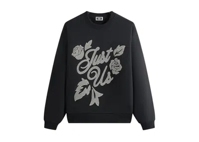Pre-owned Kith Men's  Nelson Just Us Crewneck Sweatshirt In Black