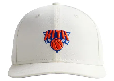 Pre-owned Kith Men's  New Era New York Knicks Low Profile 59fifty Cap In Sandrift