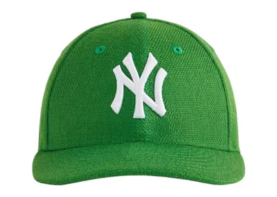 Pre-owned Kith Men's  New Era New York Yankees Raffia Low Profile 59fifty Fitted Cap In Newt