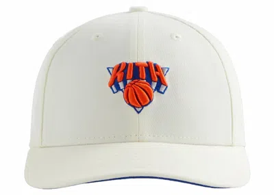 Pre-owned Kith Men's  New Era The New York Knicks 59fifty Low Profile Fitted Hat In Sandrift