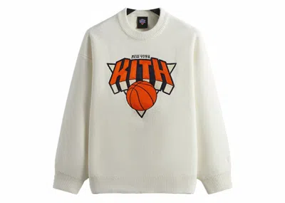 Pre-owned Kith Men's  New York Knicks Knit Crewneck Sweatshirt In Silk