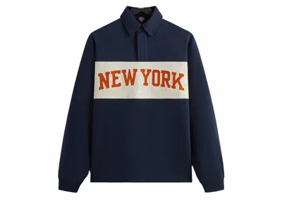 Pre-owned Kith Men's  New York Knicks Long Sleeve Rugby Shirt In Nocturnal