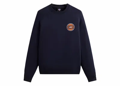 Pre-owned Kith Men's  New York Knicks Ny To The World Nelson Crewneck Sweatshirt In Nocturnal In Black