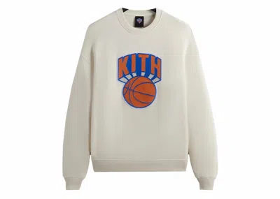 Pre-owned Kith Men's  New York Knicks Retro Ny Nelson Crewneck Sweatshirt In Sandrift