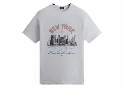 Pre-owned Kith Men's  New York Knicks Skyline Vintage Tee Shirt In Light Heather Grey