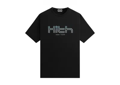 Pre-owned Kith Men's  New York Techno Logo Tee Shirt In Black