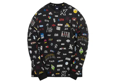 Pre-owned Kith Men's  Novel Long Sleeve Tee Shirt In Black